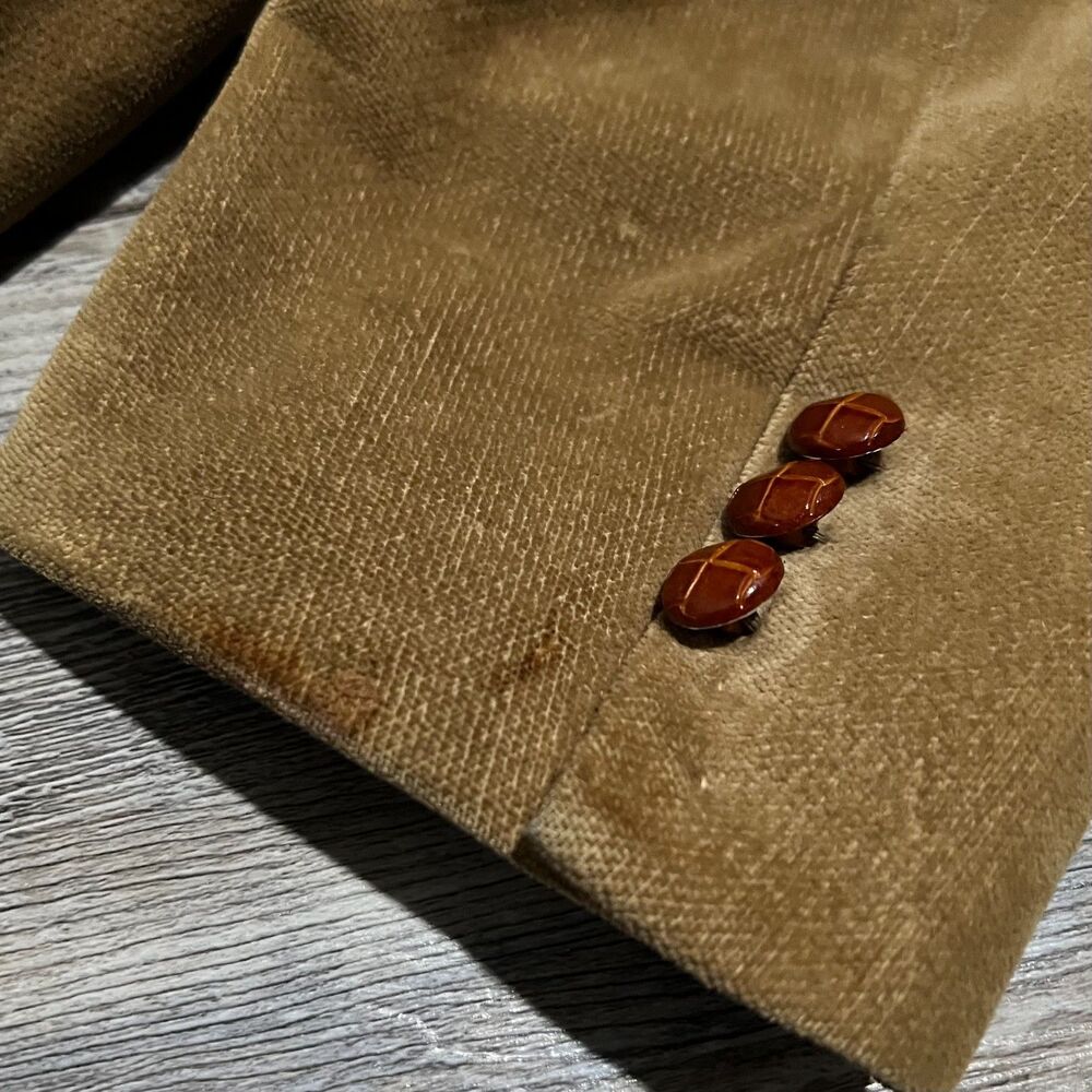 Vintage 70s Levis BIG E Western Velveteen Plush Blazer 44R - Picture 10 of 16